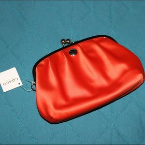 NWT Coach Wristlet Clutch - Orange